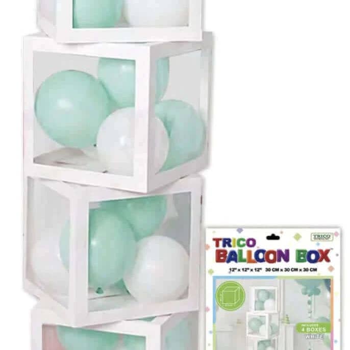 Party Expo, LLC – Engroshandel Ballon – Ballonkasse - Hvid (4ct)