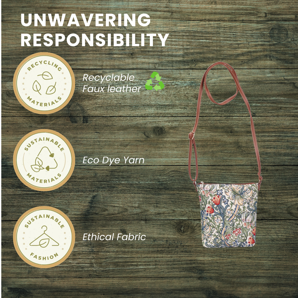 SignareArt - Vente Sac à bandoulière – femme - SAC À BANDOULIÈRE SLING-GLILY | WILLIAM MORRIS GOLDEN LILY4