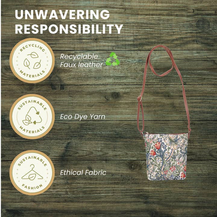 SignareArt - Wholesale Crossbody Bag - Women's - SLING-GLILY | WILLIAM MORRIS GOLDEN LILY SLING BAG PURSE CROSSBODY4