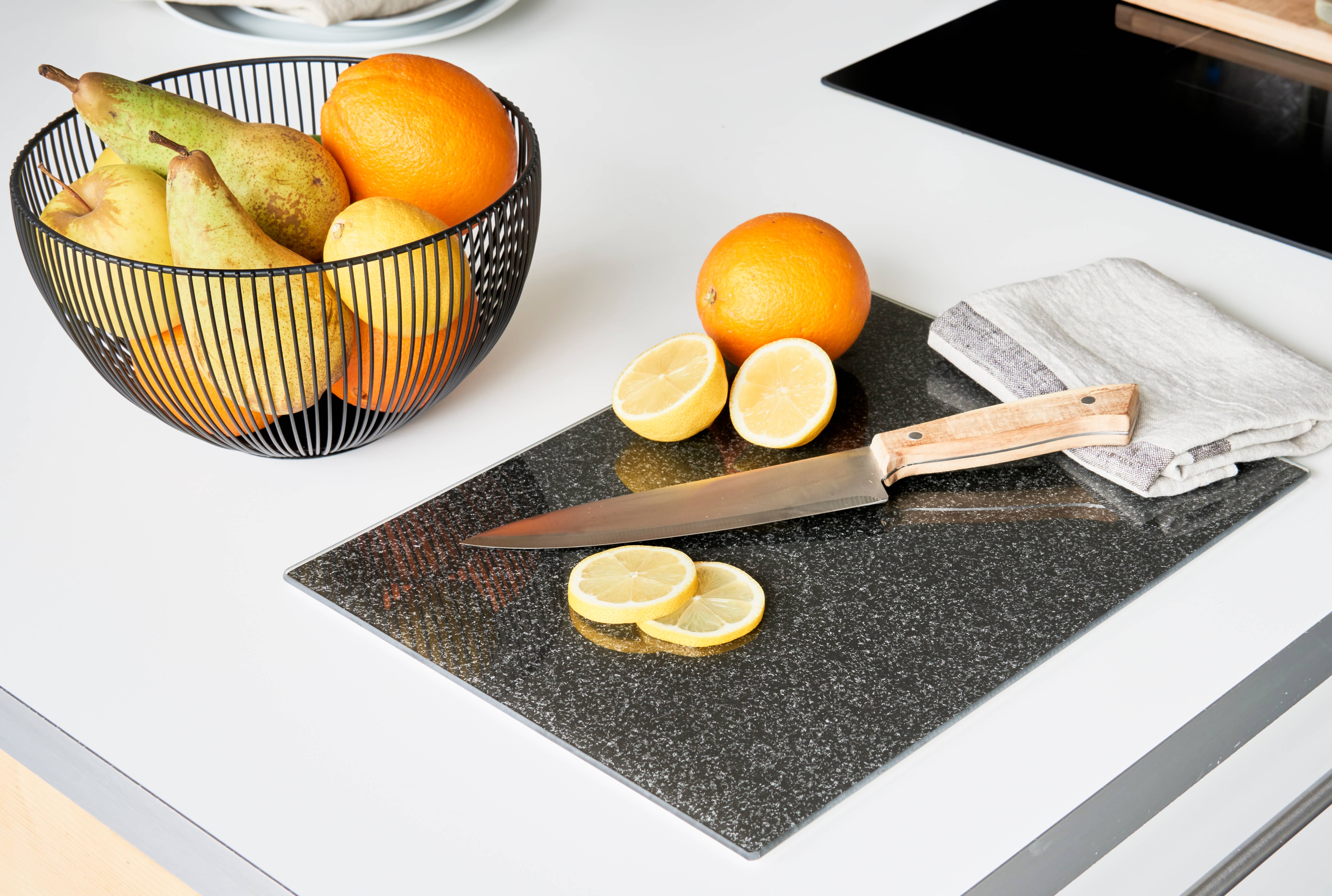 Glass cutting board "Granite", Anthracite for wholesale on Faire1