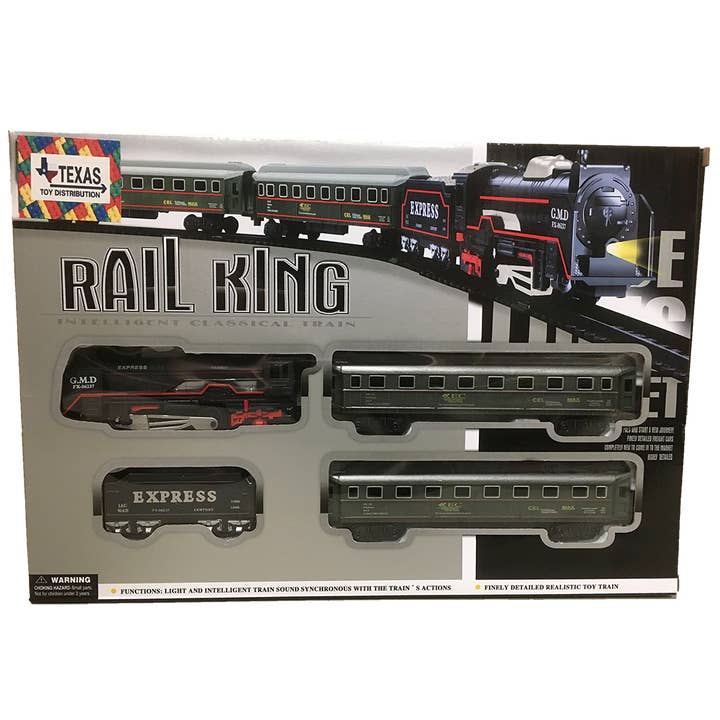 Classic Electric "Rail King" Train Set with Tracks for wholesale by Texas Toy Distribution