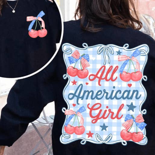 Vêtements Graphiques All American Girl pour la vente par Kindred Flame Outfitters