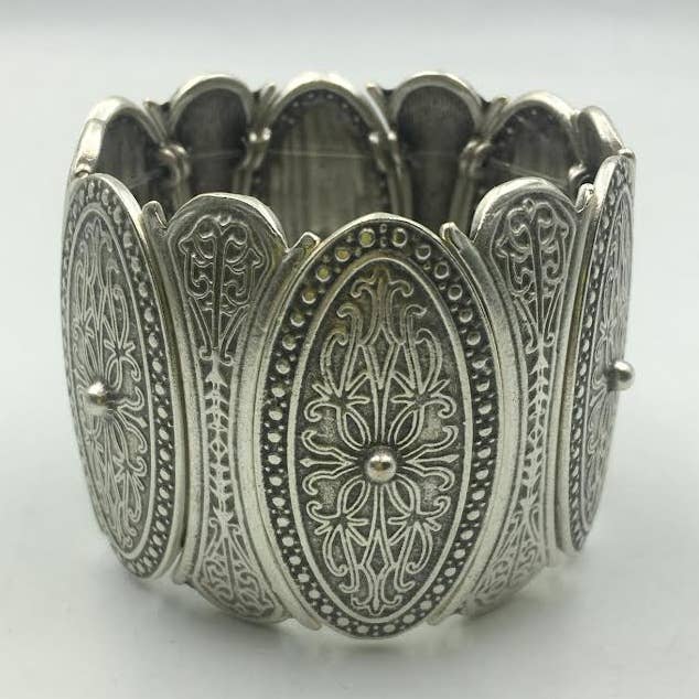 Byzantine-Anatolian Engraved Stretch Bracelet for wholesale by Volare