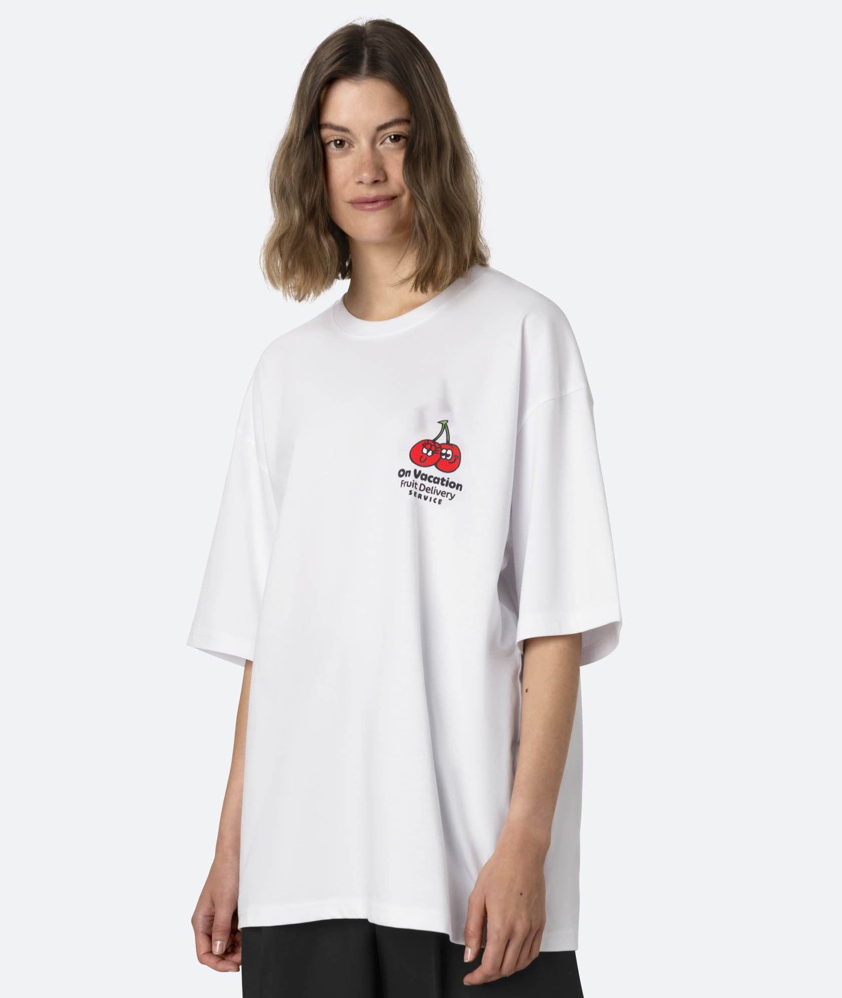 Fruit Stickers T-Shirt - White for wholesale on Faire3