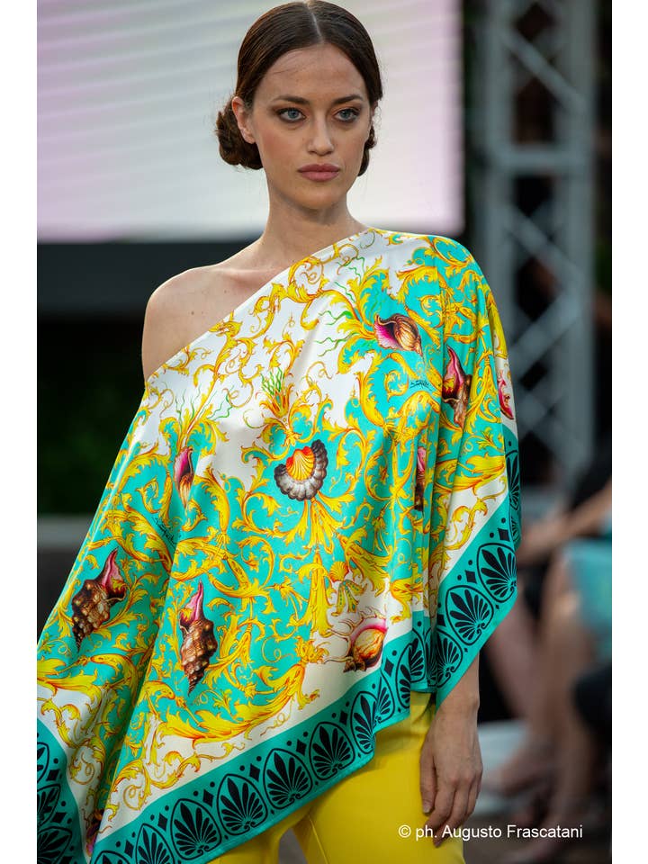 A'BIDDIKKIA di Mandarano Giovanna – Engroshandel Kaftan - Dame – Trykt silke kaftan2