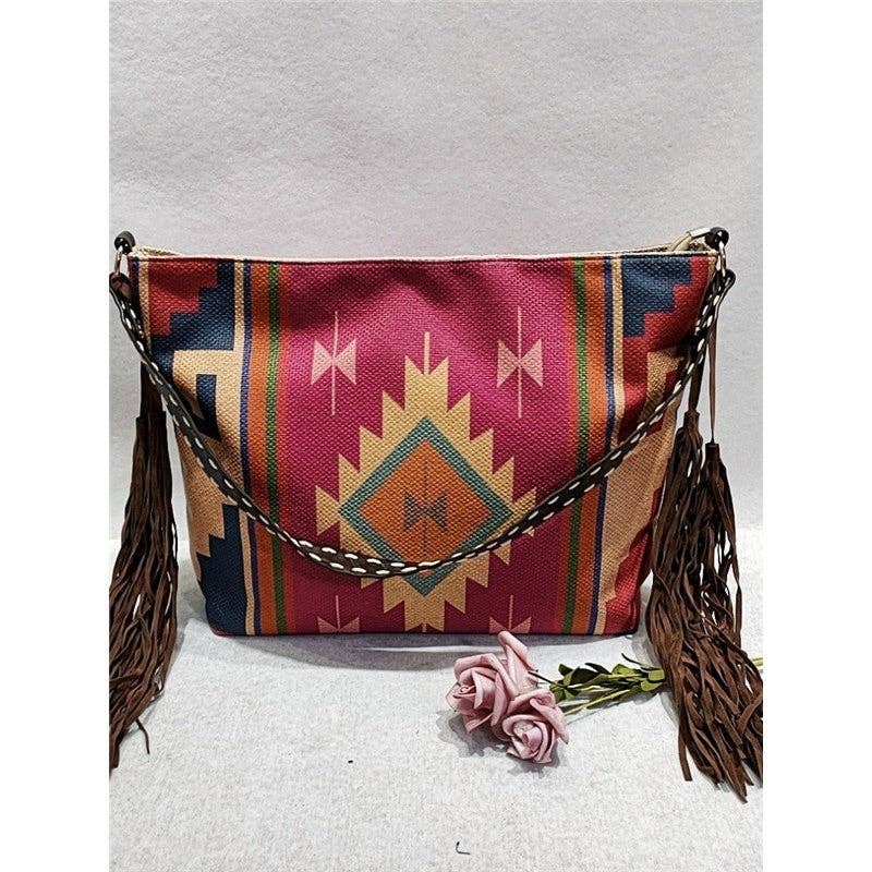 ShieldChic - Wholesale Shoulder Bag - Women's - Ethnic Pattern Tassel Shoulder Bag8
