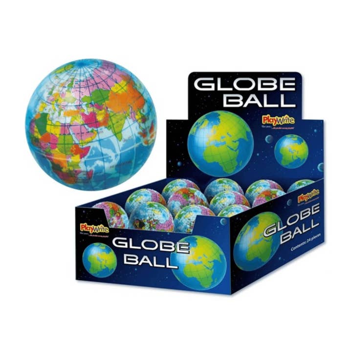 Kids Party Craft – wholesale Stress relief ball/dough – Foam Globe Ball 6.5cm