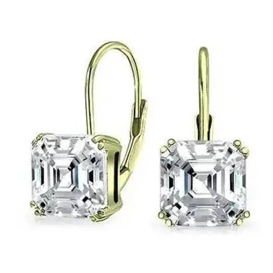 1.5 Carat CZ White Topaz Asscher-Cut Leverback Earrings
for wholesale by Karrbear
