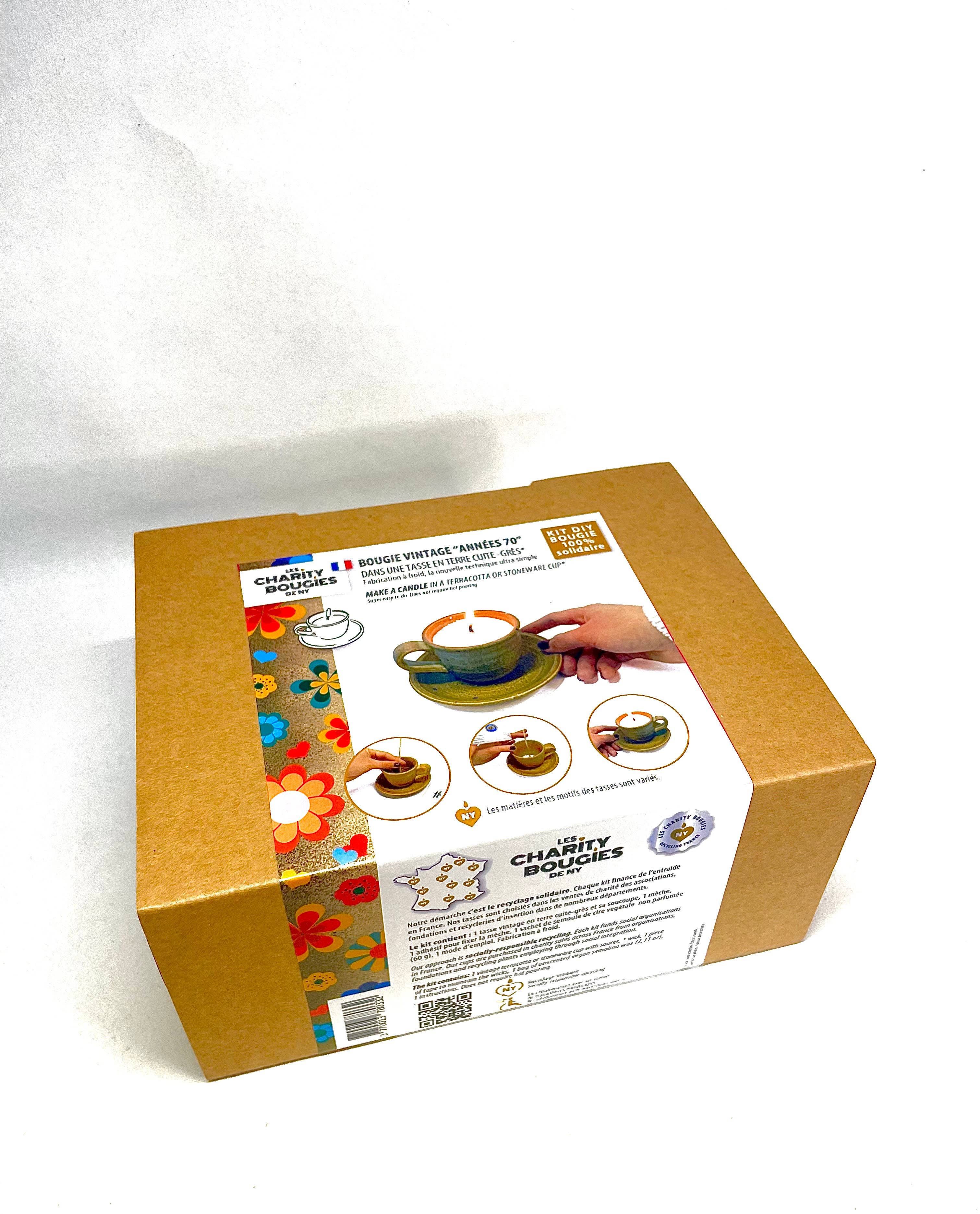 CHARITY BOUGIES DE NY - Wholesale DIY Craft Kit - Kit to create a vintage style candle in a cup2