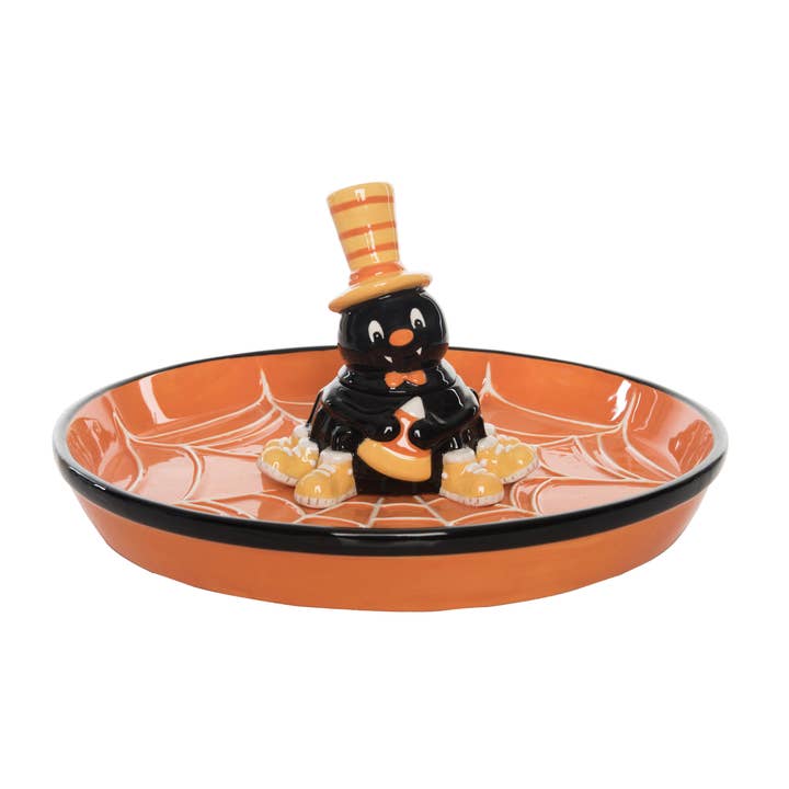Transpac - Wholesale Condiment/Dip Bowl - CLOSEOUT 12.25" Halloween Spider Chip and Dip Set 2