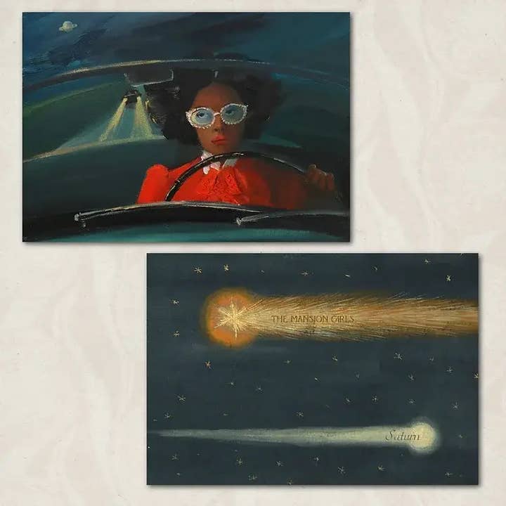 JANET HILL STUDIO - Wholesale Art Print - Saturn. Double-sided Print1