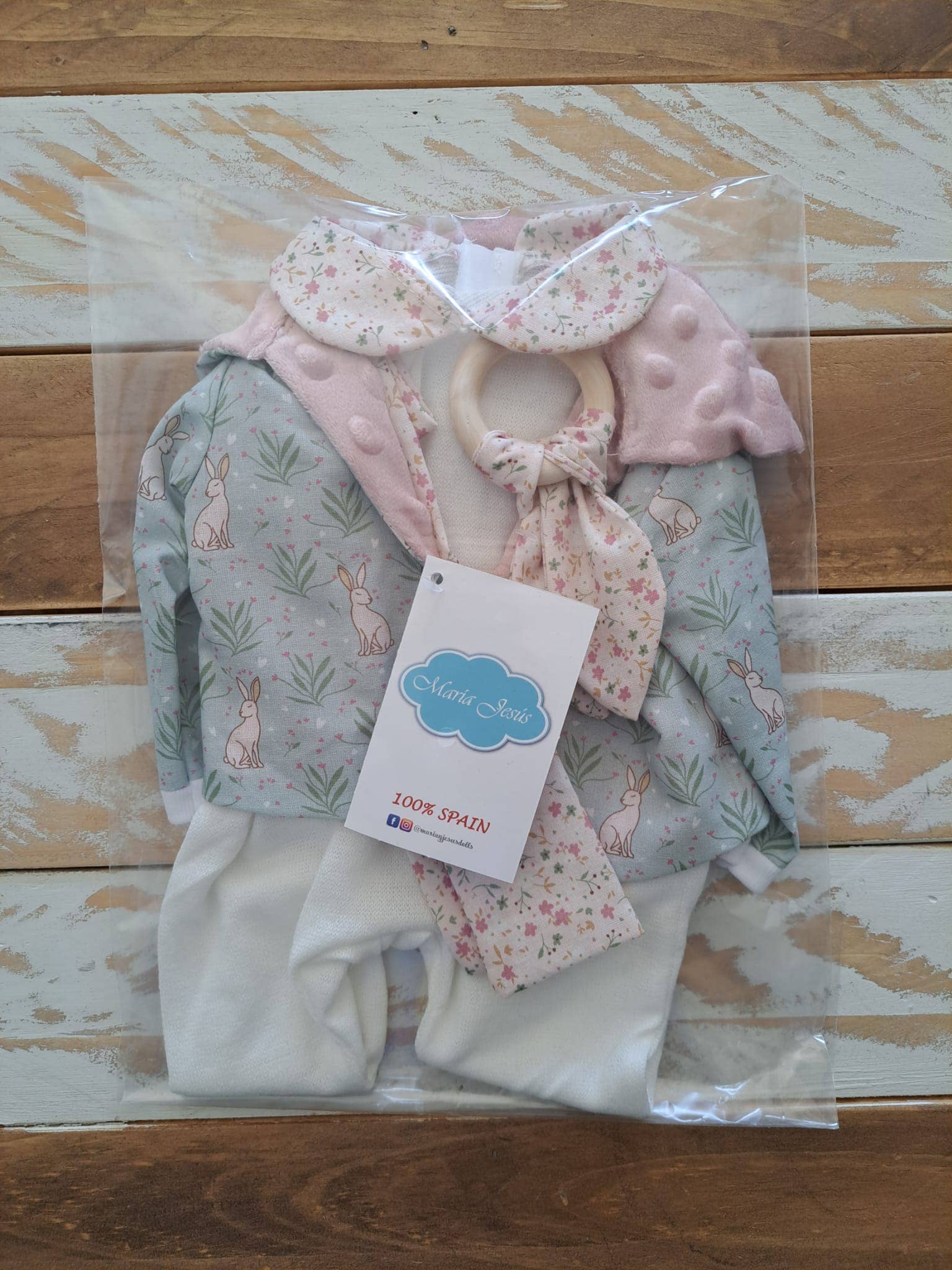 Maria & Jesus - Wholesale Doll Clothing - Kids - Reborn Rabbit Dress - Suitable for Dolls up to 48cm1