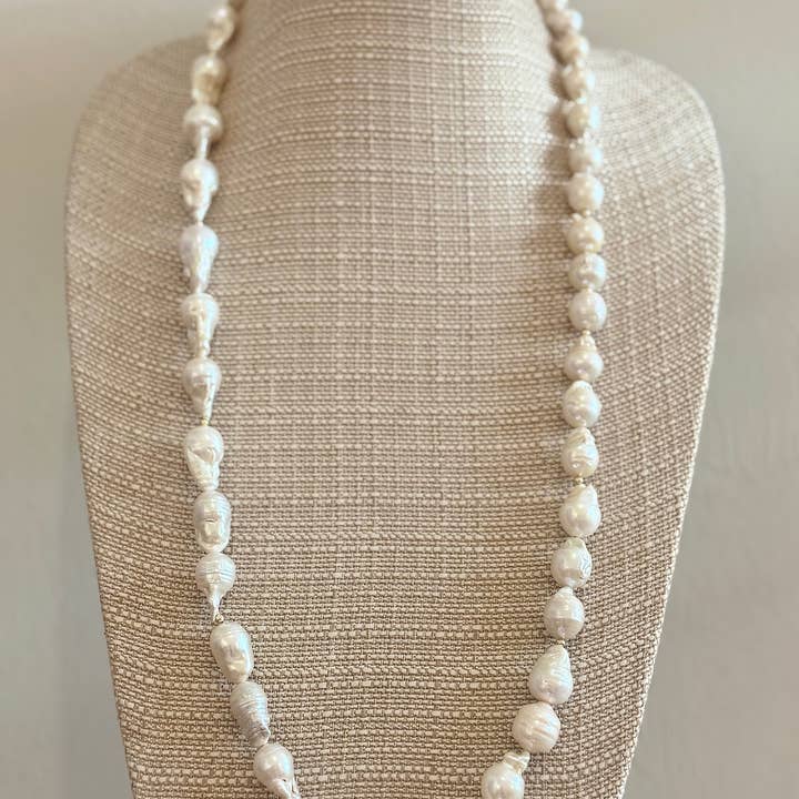 Southern Marc Designs - Wholesale Beaded/Pearl Necklace - Large Natural Baroque Freshwater Pearl Necklace - Long1
