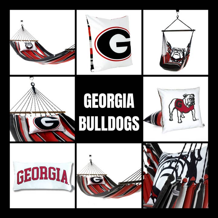 Campus Hammocks - Wholesale Throw Pillow Cover - UGA Georgia Bulldog Vintage Style Pillow Cover- Licensed7