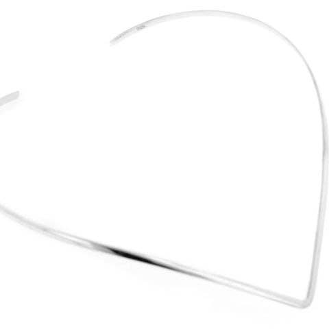 Silver Insanity - Wholesale Choker/collar - Chevron Sterling Silver 3mm Smooth V Collar Choker Neckwire Necklace