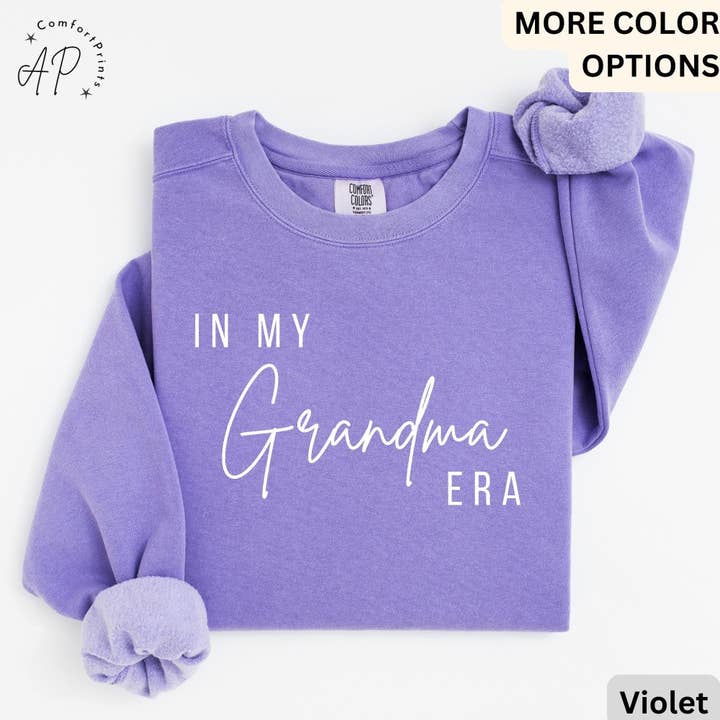 In My Grandma Era Comfort Colors® Sweater, New Grandma Sweatshirt, Pregnancy Announcement, Gift for Mother's Day
for wholesale by APComfortPrints