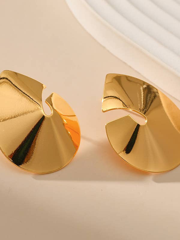 Eenvoudige oorknopjes met onregelmatige druppels DPJE1274 voor wholesale door Dipped Shop