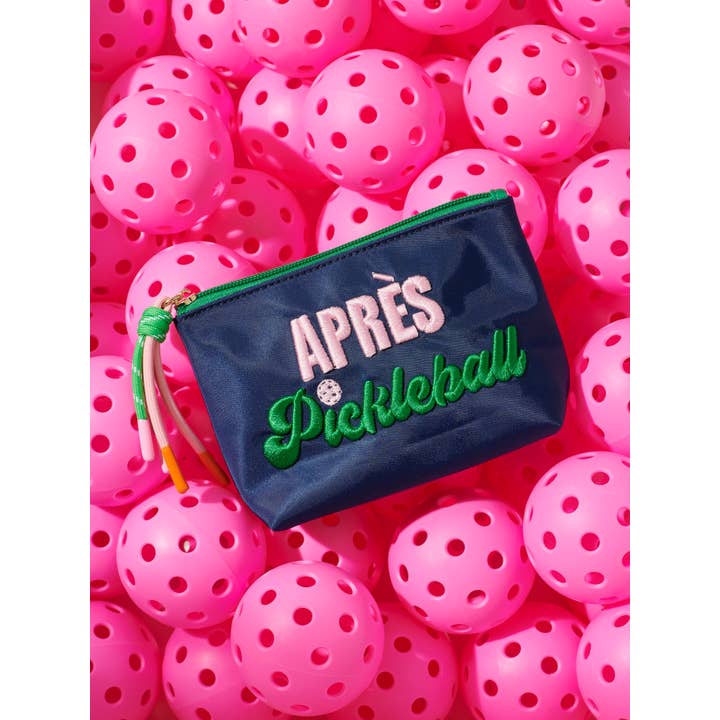 Shiraleah - Wholesale Pouch - Women's - "APRÈS PICKLEBALL" SMALL ZIP POUCH