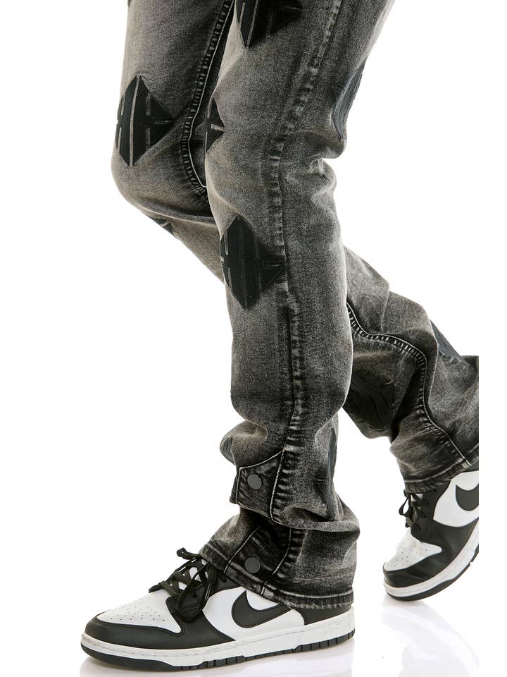 KDNK - Wholesale Jeans - Men's - EMBROIDERY FLARE JEANS11