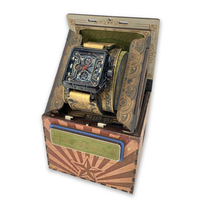 METRO DECO XIV-MENS HAND MADE-FULL GRAIN LEATHER-WATCH for wholesale by TODD BLOOM