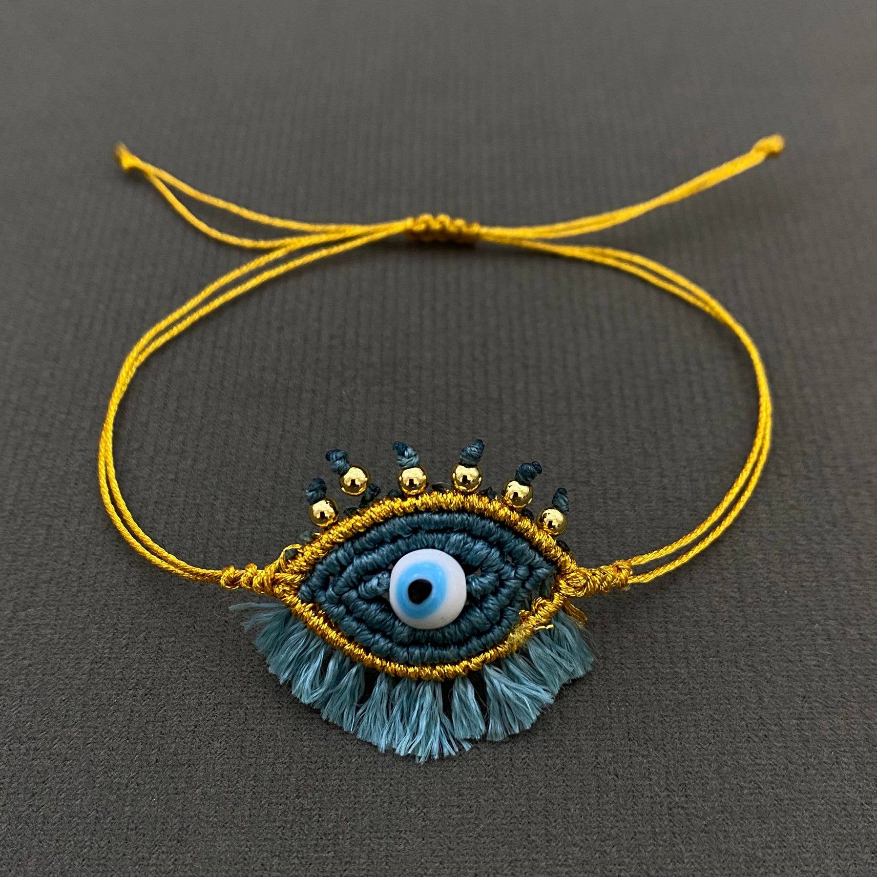 Mio Queena - Wholesale Charm/Dangle Bracelet - Woven with Polyester Thread Evil Eye Charm Bracelet6