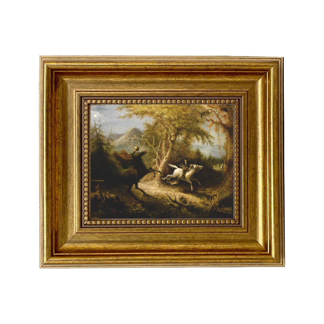 Madison Bay Co. - Historical Home Decor Reproductions - Wholesale Schilderen/Tekenen - Schilderijafdruk van de Ruiter zonder Hoofd die Ichabod Crane Achtervolgt0