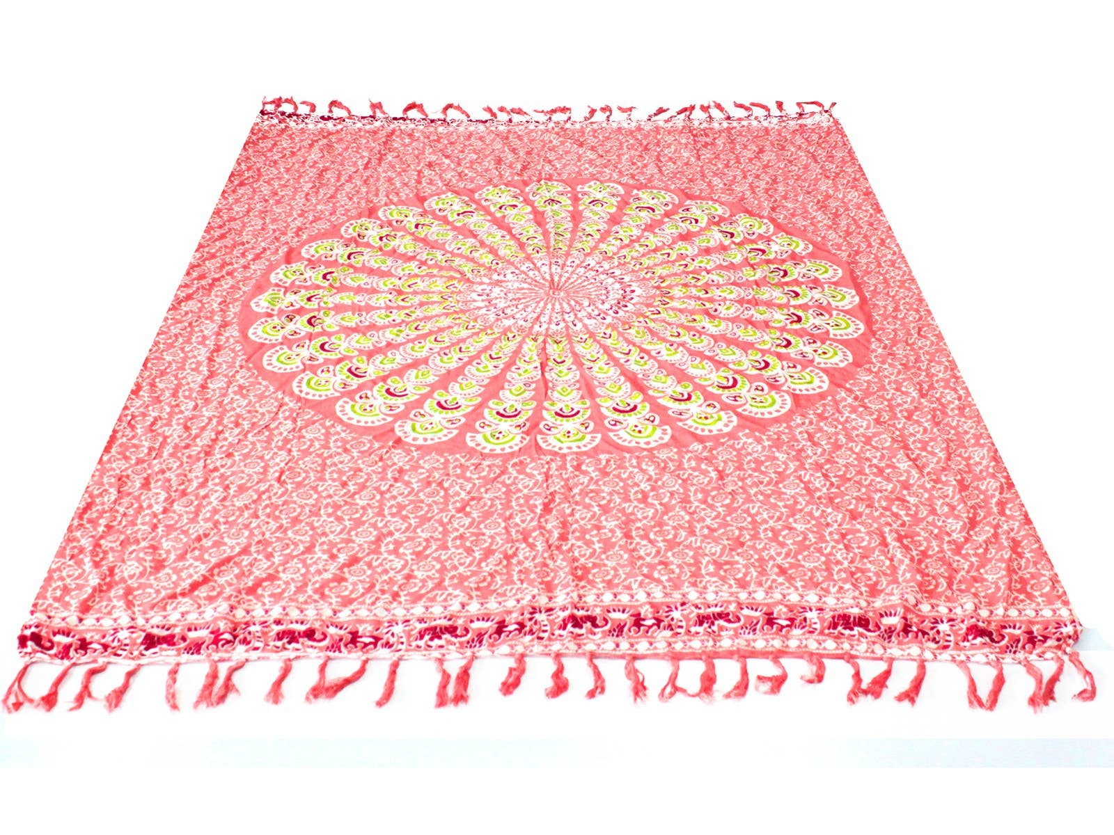 Ancient Wisdom - Wholesale Swim Cover Up - Women's - Pink Rose Mandala Sarongs2