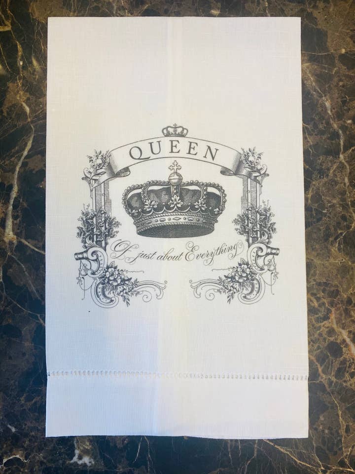 Serviette d'invité en lin Queen, pour la vente par The French Bee & Co