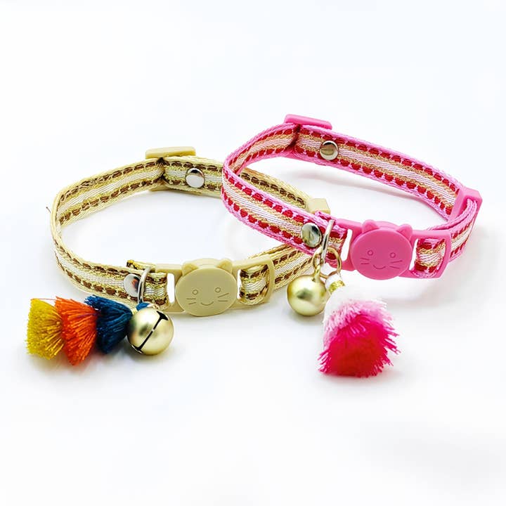 Cheerhunting – Engroshandel Halsbånd - Kat – Mokka - Broderet kattehalsbånd5