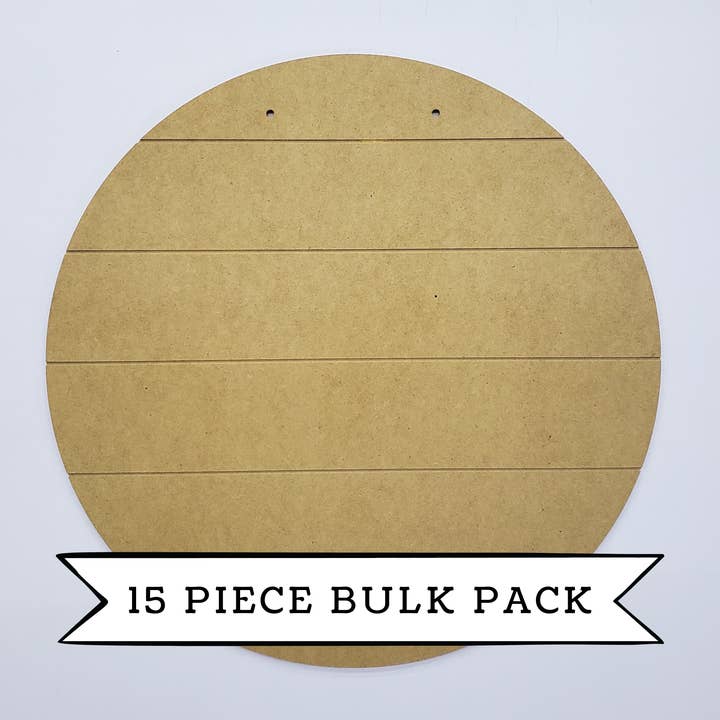 Studio 29 Eleven - Wholesale Craft Supplies - DIY Craft Blank - 20" BULK PACK - 15 Pieces - MDF Shiplap/Smooth Circle - Craft Supplies - Door Hangers - Wreaths - Wood Blanks Save 20%1