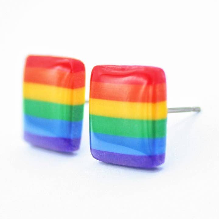 REMOVED BRAND - Wholesale Stud/Post Earrings - Rainbow Gay Pride Stud Earrings
