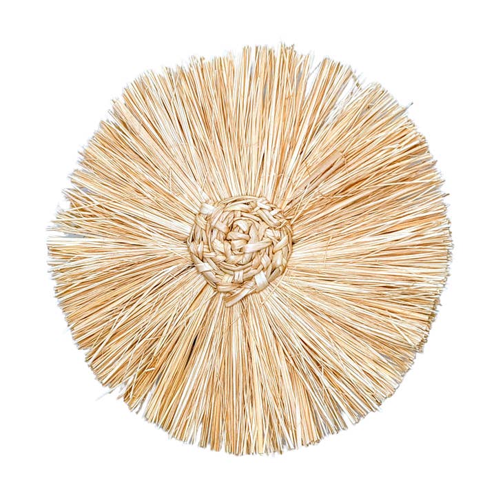 Pom Pom Handwoven Iraca Napkin Ring for wholesale by Macondo Forever