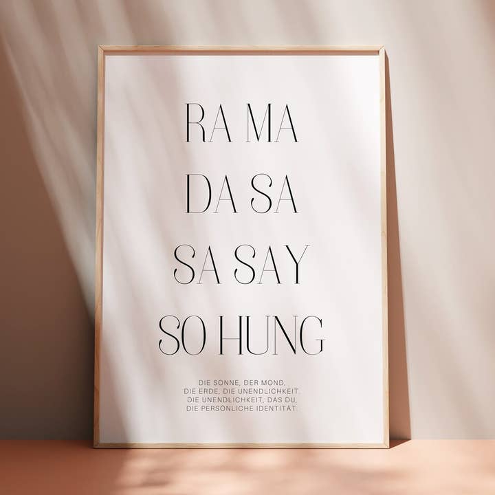 Affiche Ra Ma Da Sa (A3 et A2) pour la vente par BaliMagicCompany