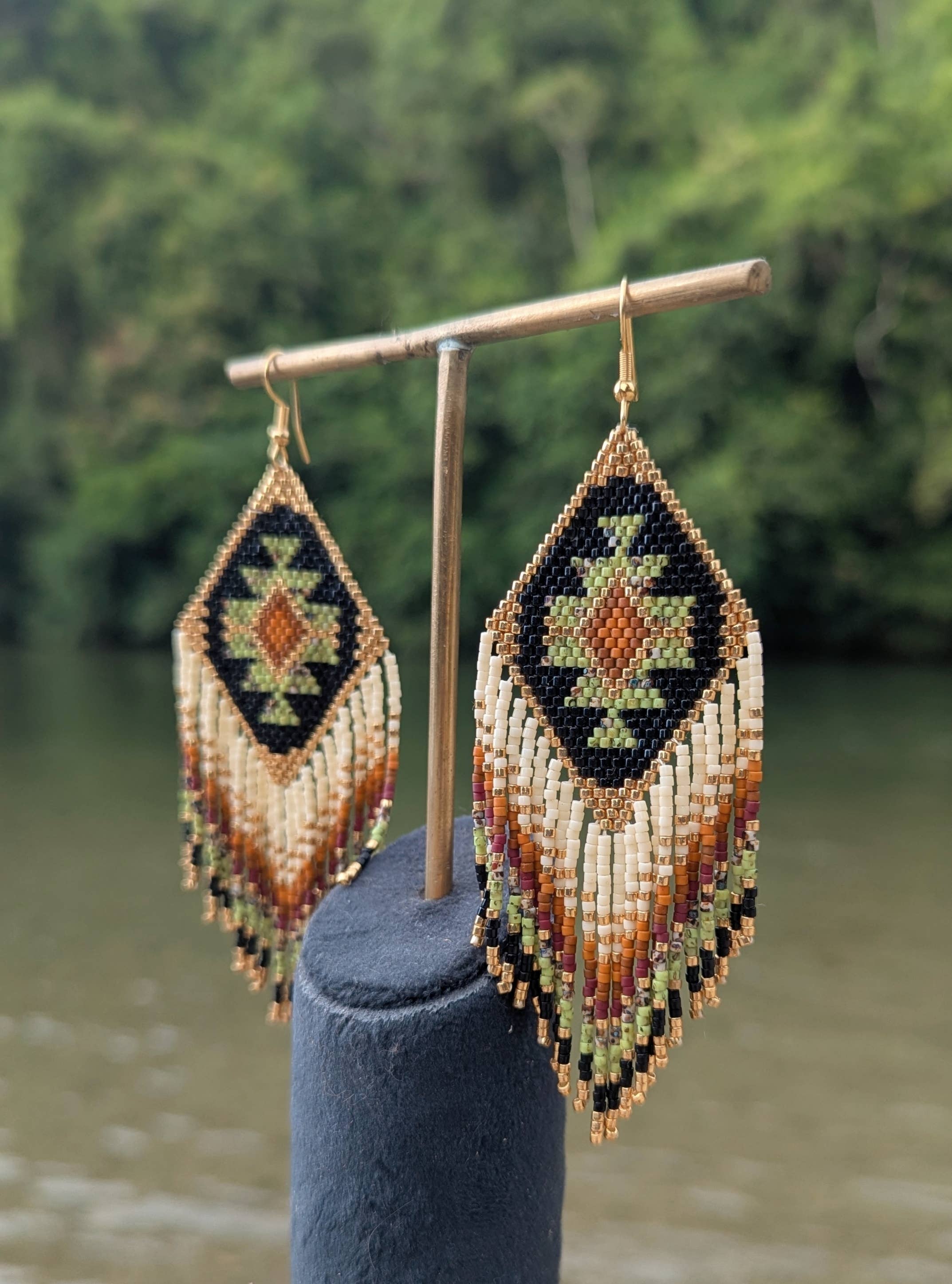 Agua del Río - Vente Boucles d'oreilles pendantes - Colombian handmade earrings - PRIMA0