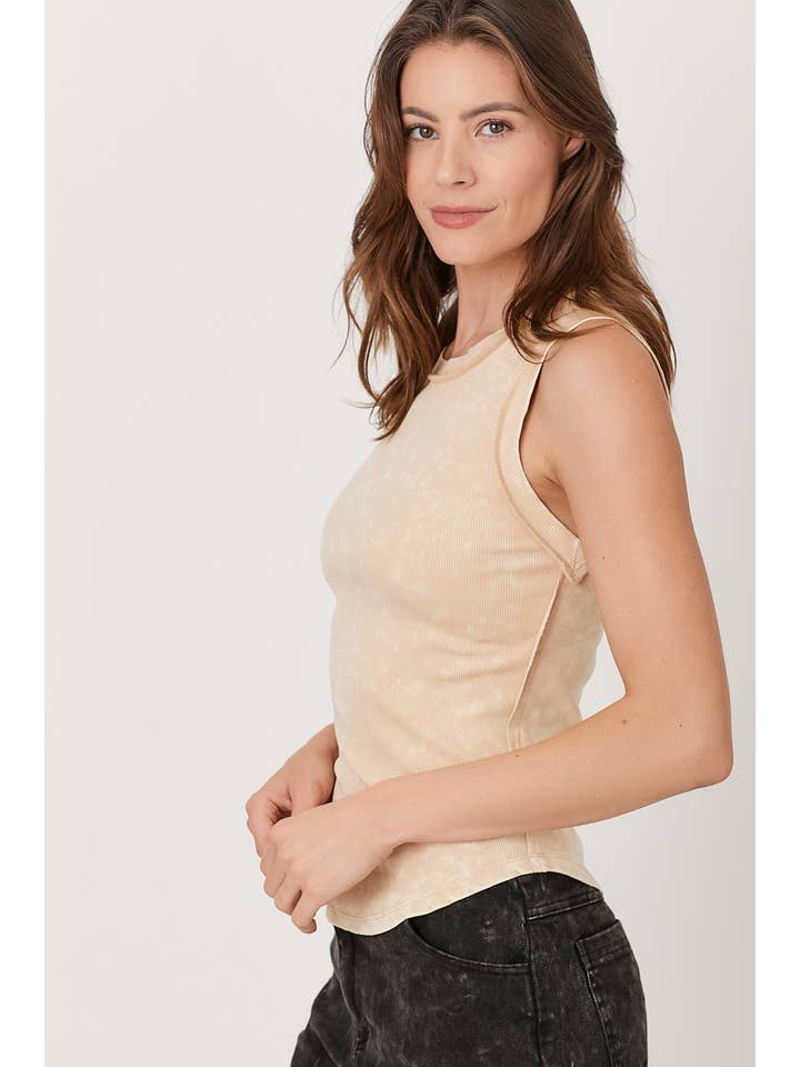 Mystree - Wholesale Tank Top - Women's - 60556 Exposed Seaming Ribbed Tank52