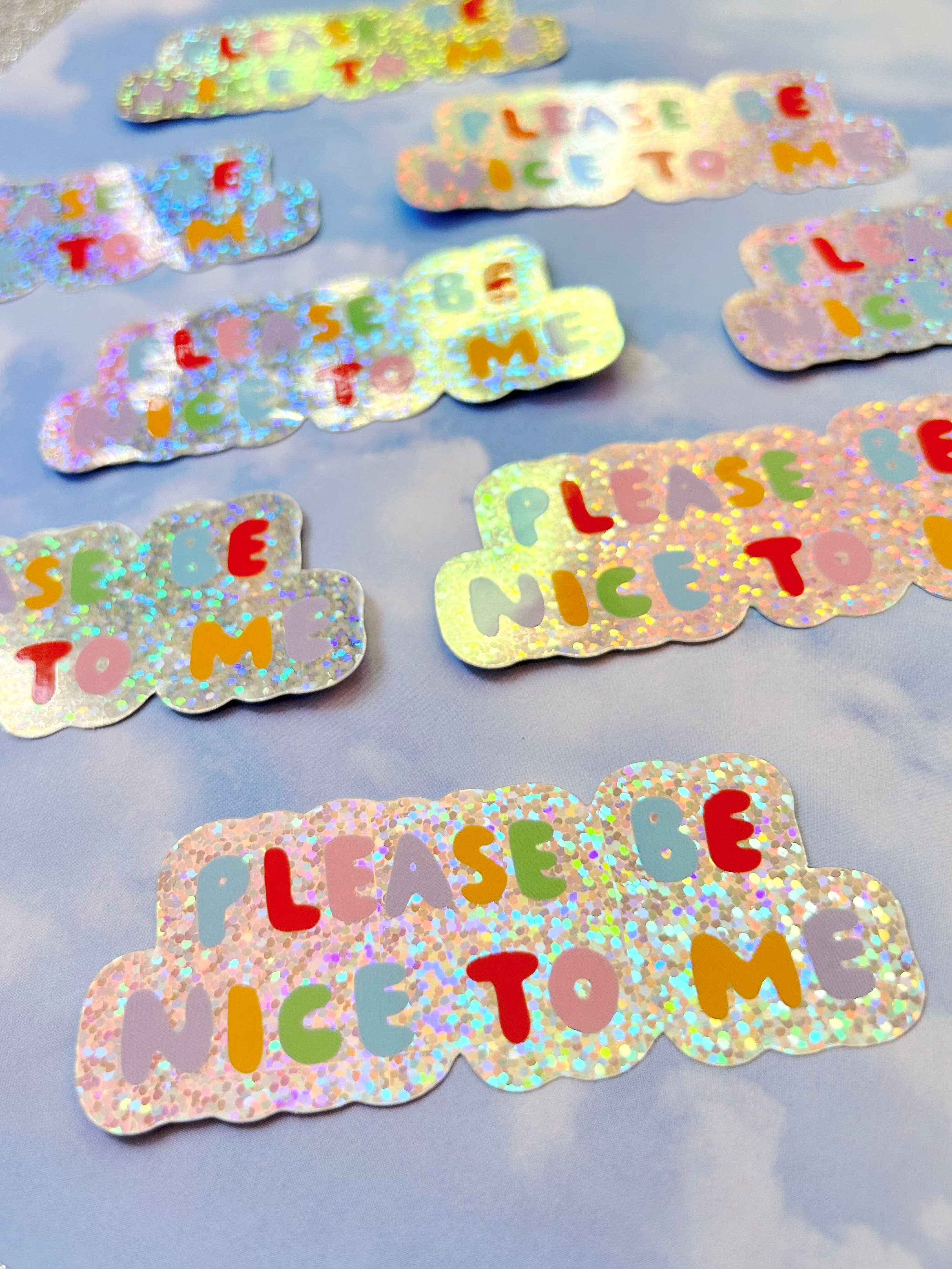 The Peach Fuzz - Wholesale Sticker - Please Be Nice To Me Sticker6