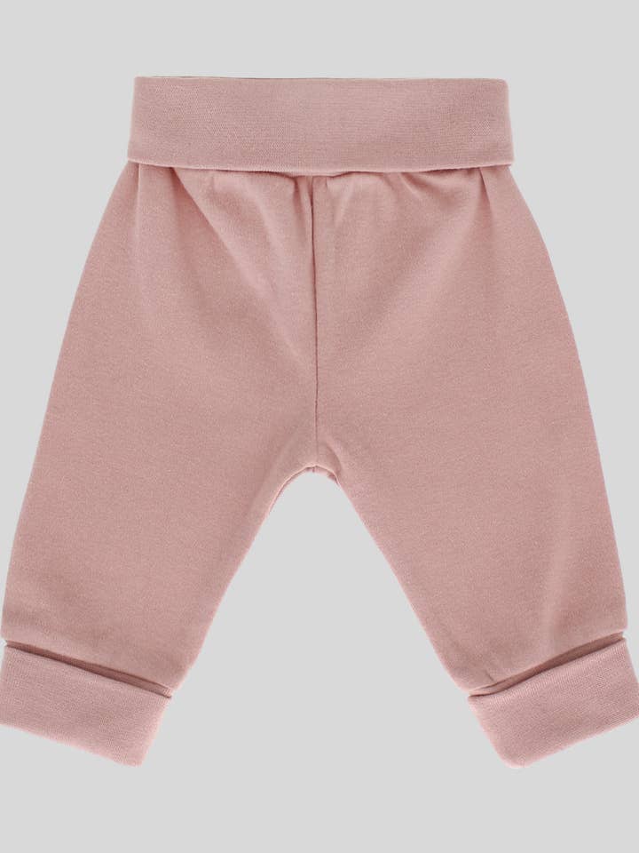 Pantalon bébé rose en coton biologique pour la vente par Gertex