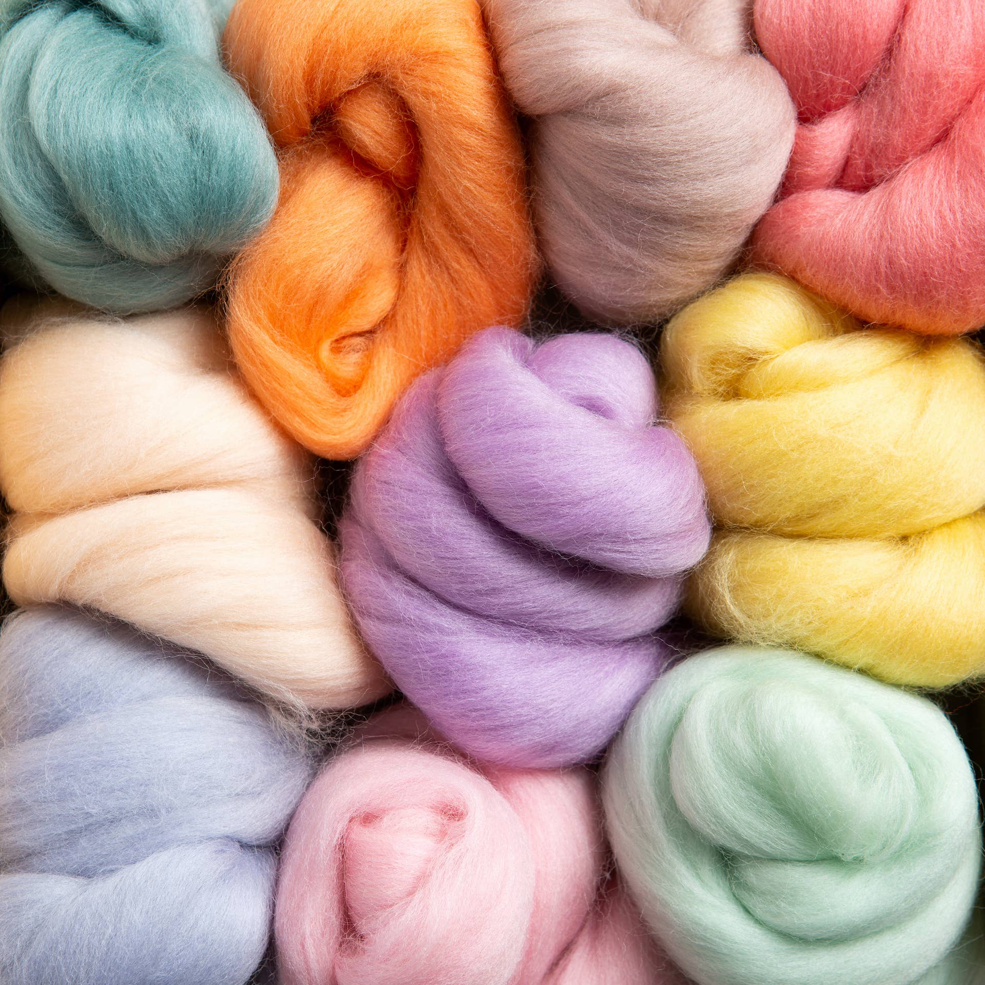Hawthorn Handmade (US Duties Paid) – wholesale Craft supplies – Pastels Wool Bundle | Felting and Fibre Crafts1