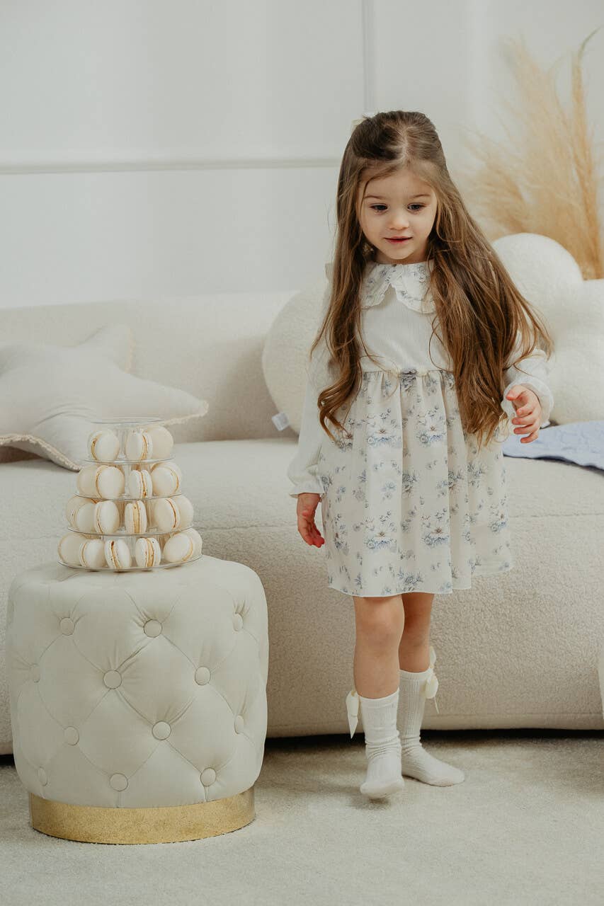 Ecru Dress with Flowers Aziza for wholesale on Faire1