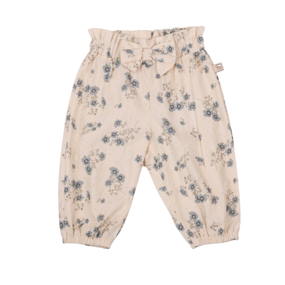 Kitty Pants With Bow - Blue Floral for wholesale on Faire