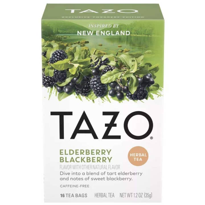 Lipton & TAZO - Wholesale Health/Detox Tea - Tazo Foragers Elderberry & Prickly Pear Tea, 16 COUNT EACH1