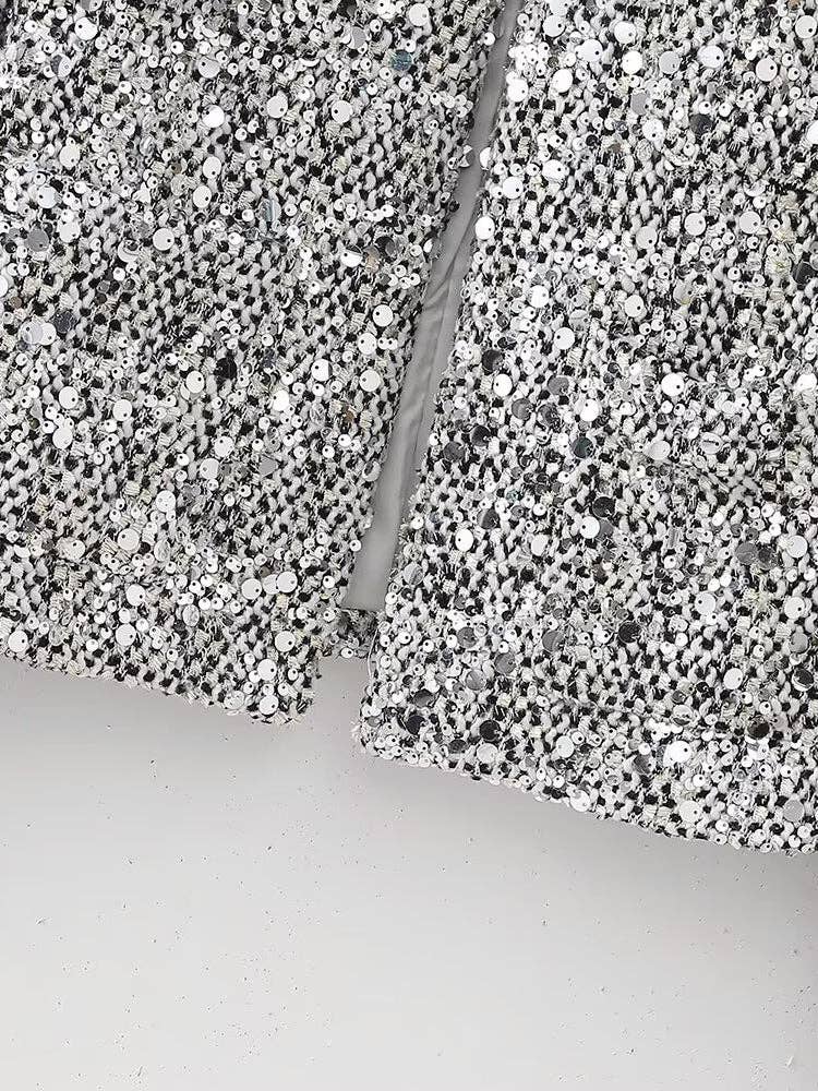 SILVER Sequin Embellished Jacket for wholesale on Faire5