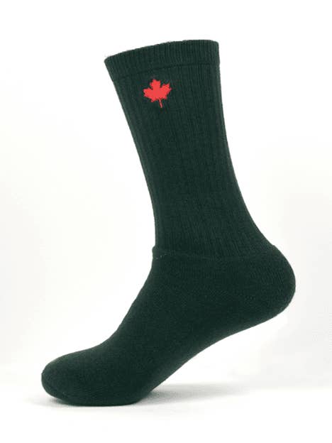 Canadian Maple Leaf Organic Crew Sock for wholesale by SOXOS