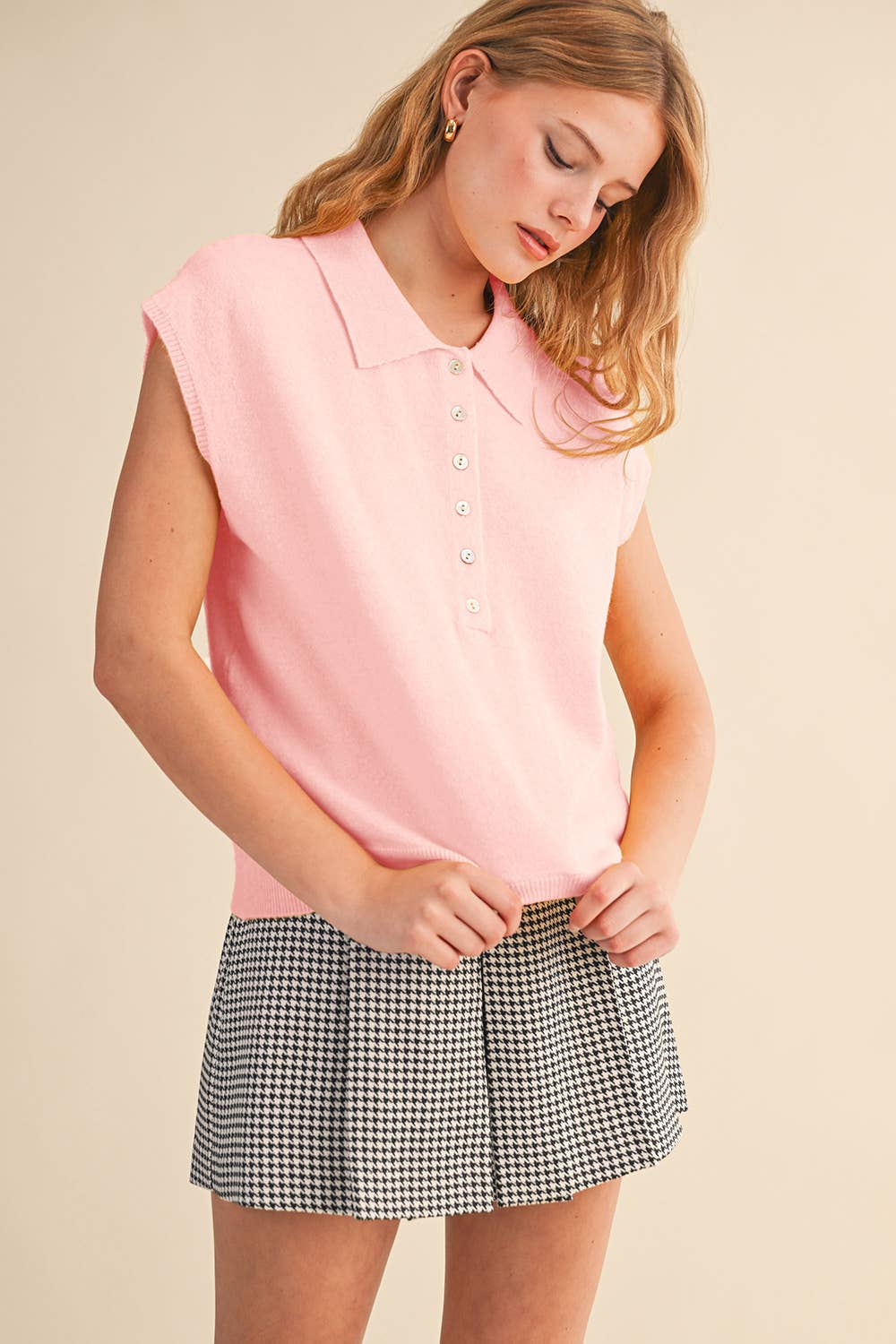 &MERCI – wholesale Tröjväst – Dam – ÄRMLÖS TRÖJA MED KRAGE MSW1123143