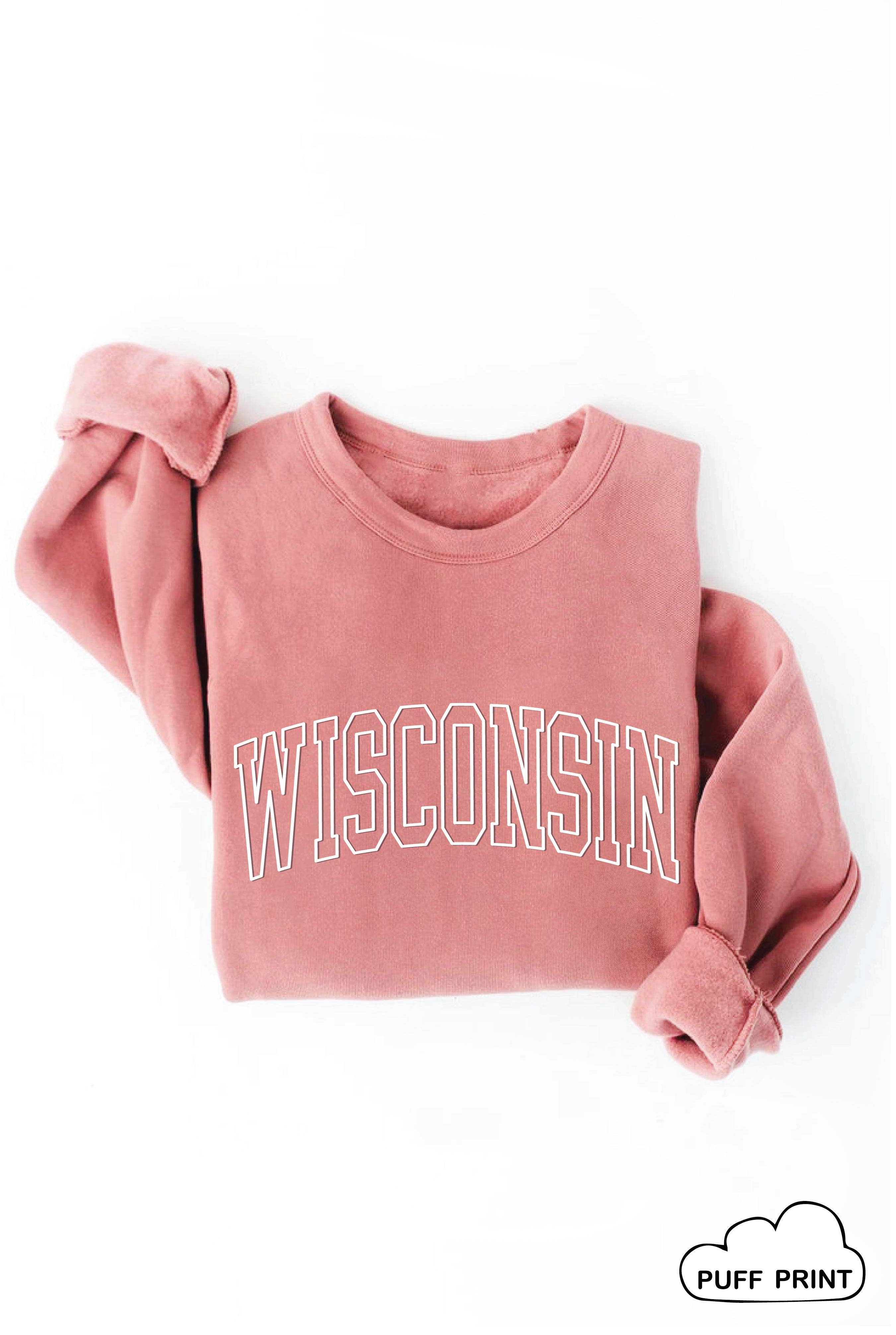 OAT COLLECTIVE - Vente Sweat-shirt à imprimés – femme - Sweat-shirt graphique WISCONSIN PUFF PRINT8