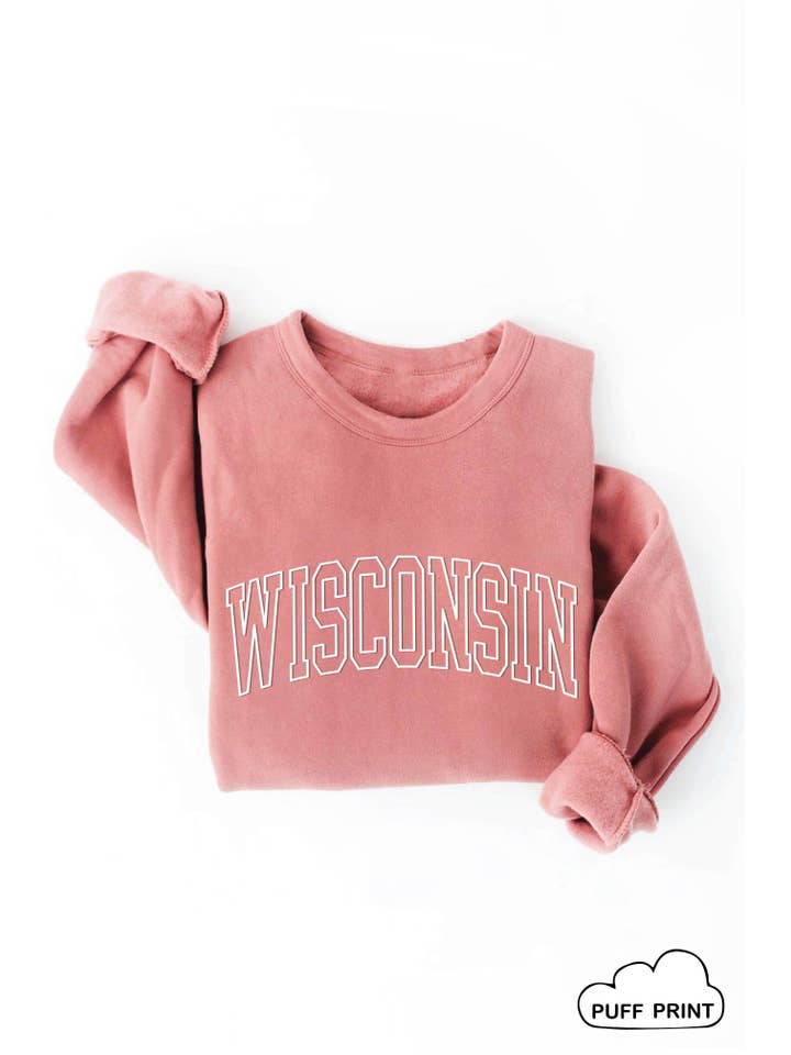 OAT COLLECTIVE - Vente Sweat-shirt à imprimés – femme - Sweat-shirt graphique WISCONSIN PUFF PRINT8