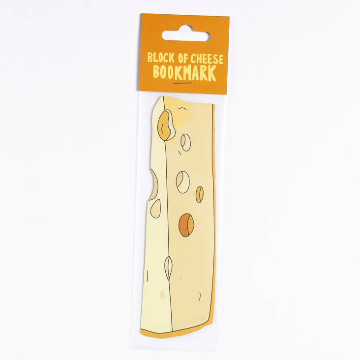 Humdrum Paper - Wholesale Bookmark - Block of Cheese Bookmark (it's die cut!)2