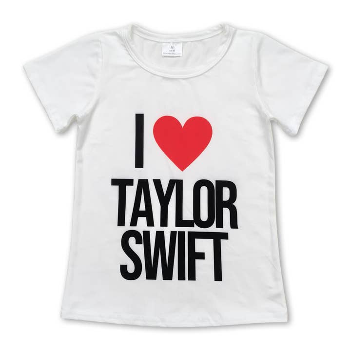 Chemise blanche à manches courtes I love singer pour enfants et filles pour la vente par Yawoo Garments