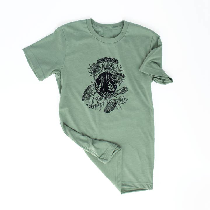 Bird Mafia - Wholesale Screen Printed T-Shirt - Unisex - Queen Anne's Lace t-shirt