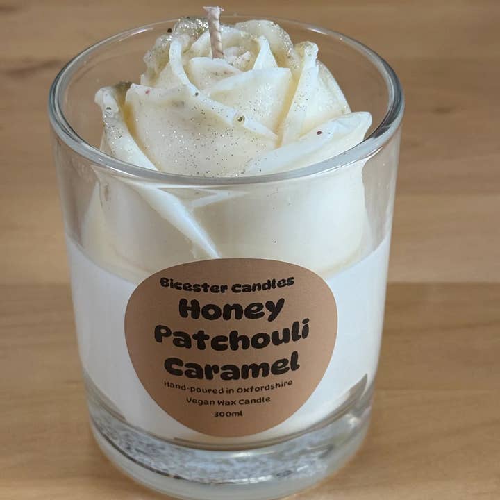 Bicester Candles - Wholesale Jar/Filled Candle - Rose Glass Candle1